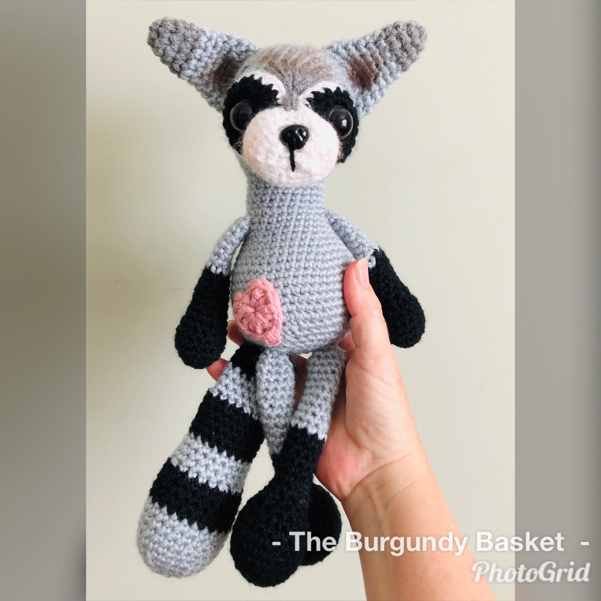 30 Racoon Crochet Patterns for Woodland Amigurumi, Hats, Appliques, and Cozy Handmade... 32 Baby R Racoon Amigurumi Crochet Pattern