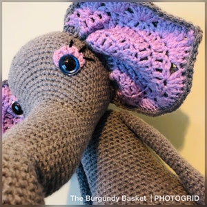 Elemeno the Elephant, PATTERN Only PDf Instant Download, Digital Download, Crochet Elephant, Amigurumi, Knit Elephant image 1