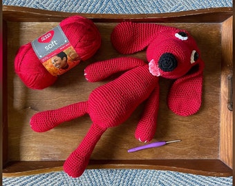 CROCHET Big ReD DOG, *PATTERN Only* PDf Instant Download, Digital Download, Crochet Amigurumi Puppy