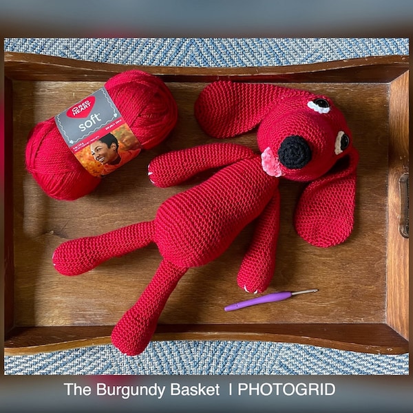 CROCHET Big ReD DOG, *PATTERN Only* PDf Instant Download, Digital Download, Crochet Amigurumi Puppy