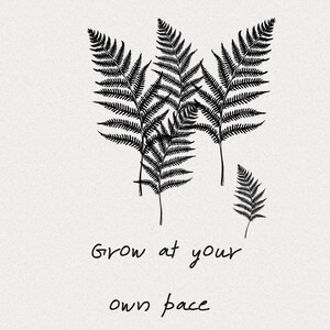 Growing Fern Print, Wall Decor, Botanical Print, Wall Art, Printable Art