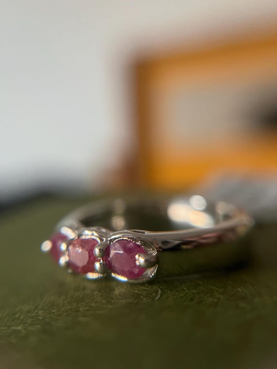 Natural Ruby Trio and Solid 925 Sterling Silver R… - image 5