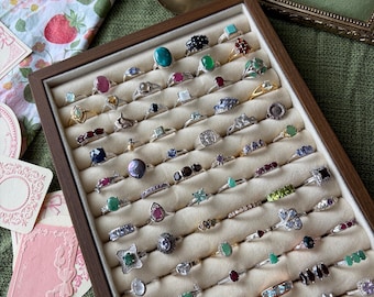 Mystery Sterling Silver Rings – Vintage Gemstone Assortment (Blind Box)