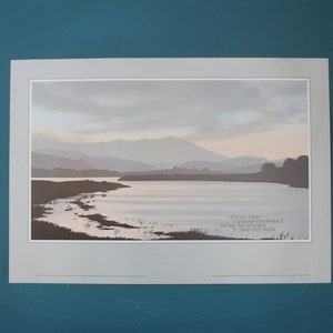 Environmental Peace Print Sleeping Lady Mount Tamal Serigraph Kathleen Lipinski 1988