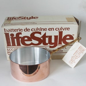 Vintage 1970's Copper Pot, Lifestyle Cookware, 1.5 liter Saucepan