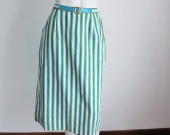 Vintage 1950's Striped Skirt Size Large