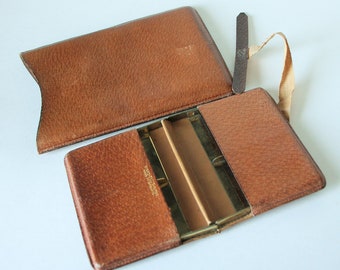 Vintage 1930's Leather Business Card Case, Birks Ellis Ryrie