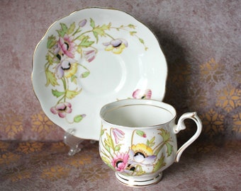 Royal Albert Bone China, Gloria Teetasse und Untertasse, Pastellblumen