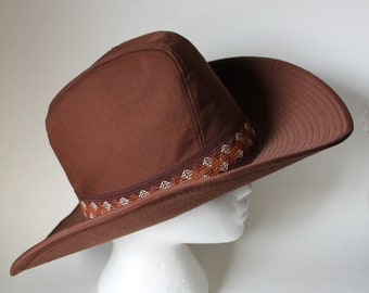 1970's Brown Cowboy Hat Beco Size 7 Medium