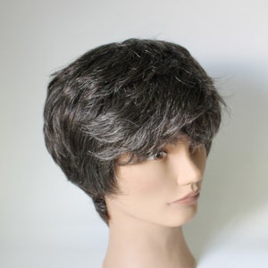 Short Grey Brown Synthetic Wig by Revlon Blended Color Pixie Cut