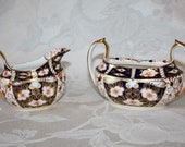 Royal Crown Derby Imari Creamer and Sugar Bowl 2541 Mid Century