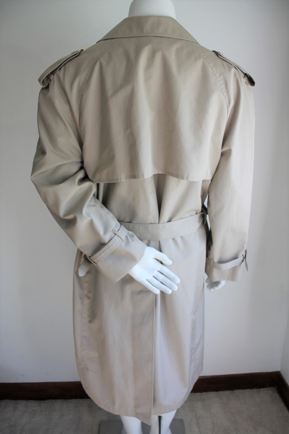 1980's Trench Coat by Moores Zip Out Lining 42 Regular - Etsy