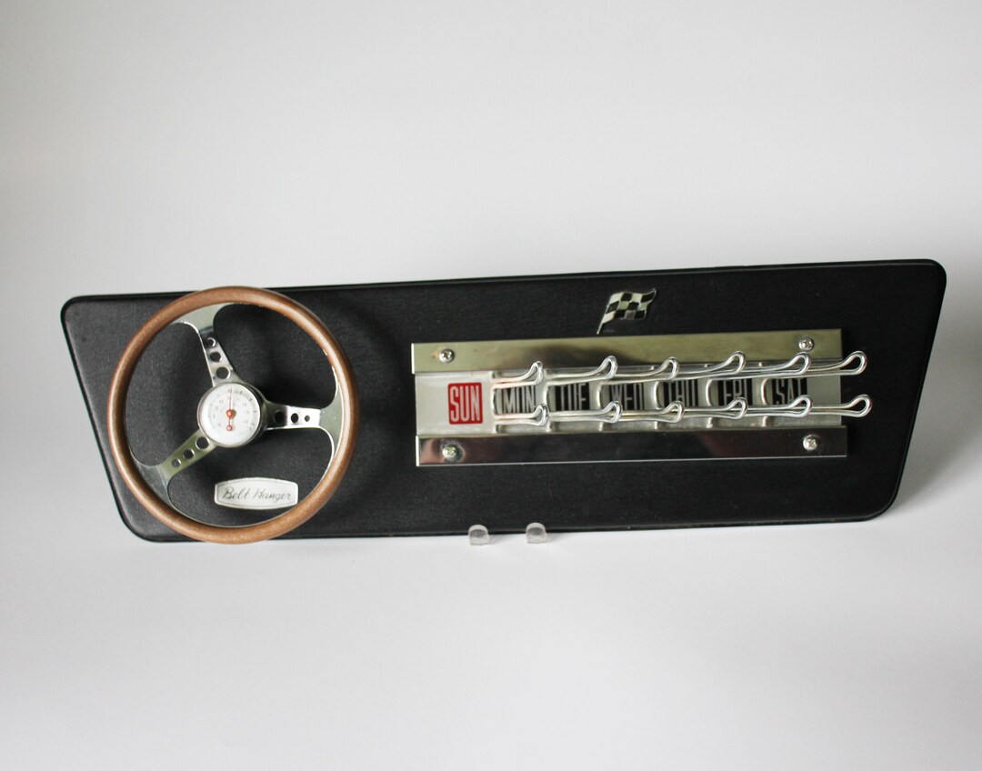 Vintage Belt and Tie Holder Hanger Race Car Steering Wheel Etsy