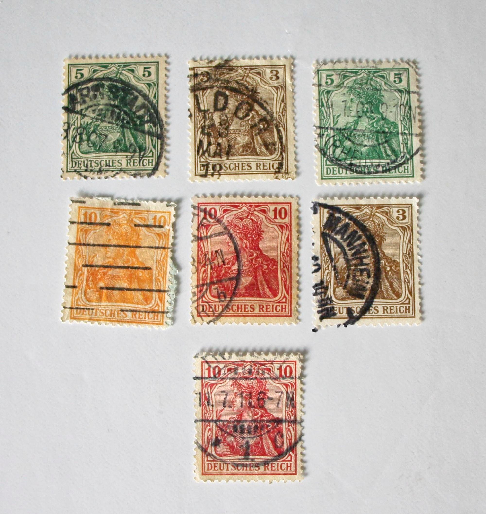 ドイツ連邦 使用済み切手セット ドイツ切手セット ゲルマニア 1905年から1919年 - Etsy 日本