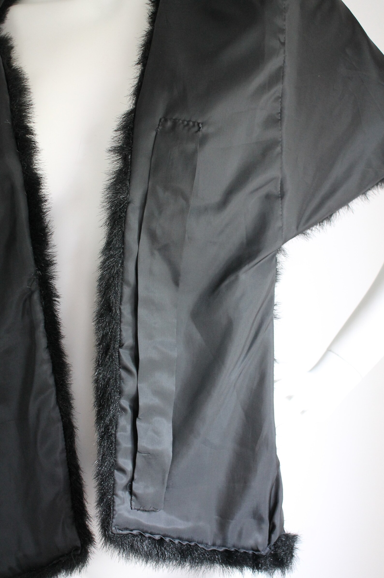 Faux Black Fur Shoulder Wrap Etsy