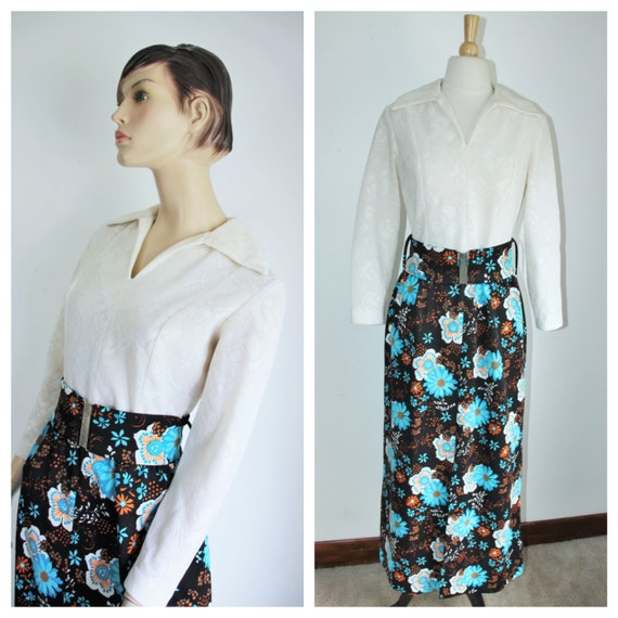 Hostess Maxi Dress Size Medium Vintage 1960's