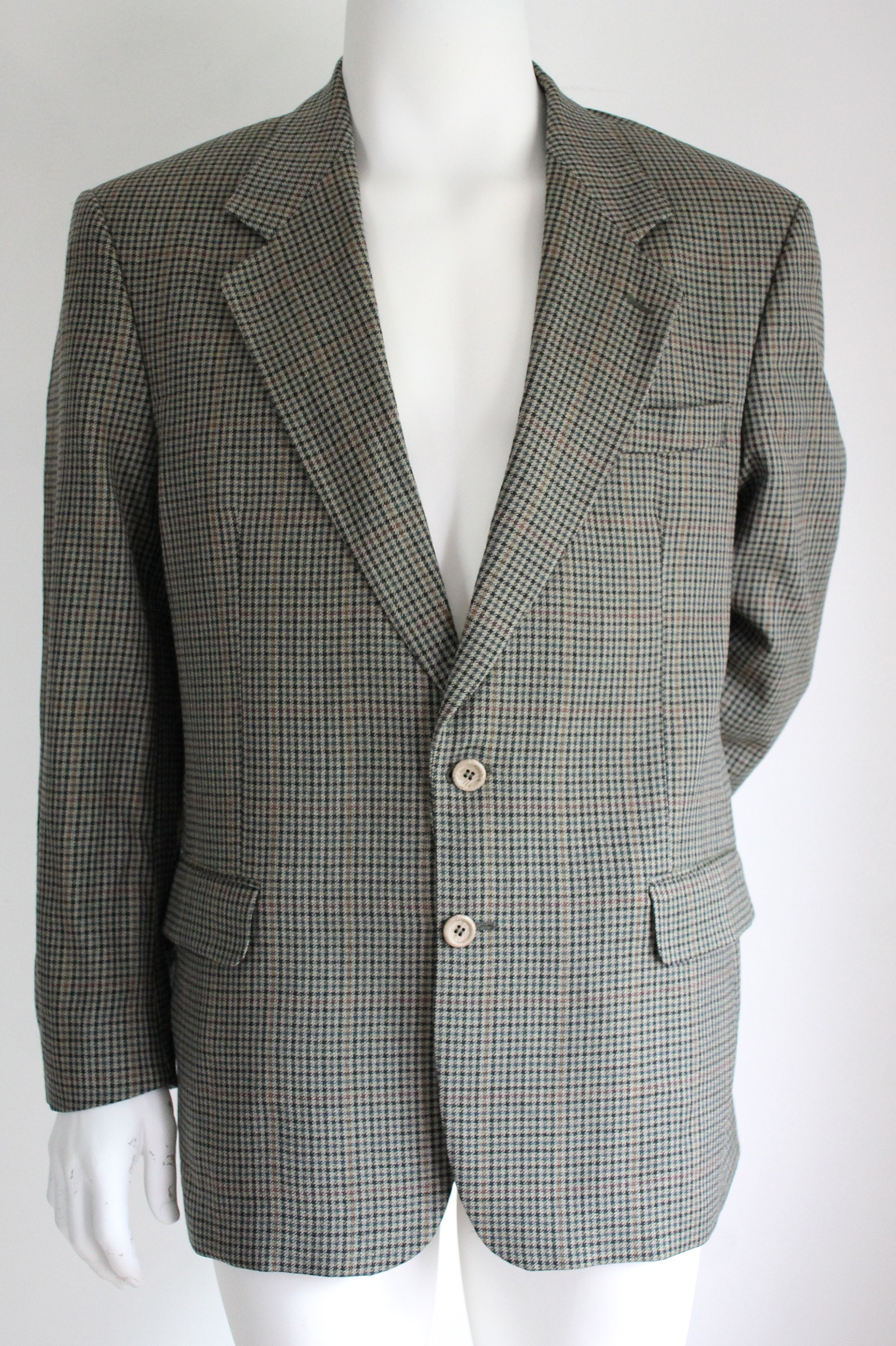 Green Wool Silk Sport Coat by Huntingdon Size 42 Regular | Etsy