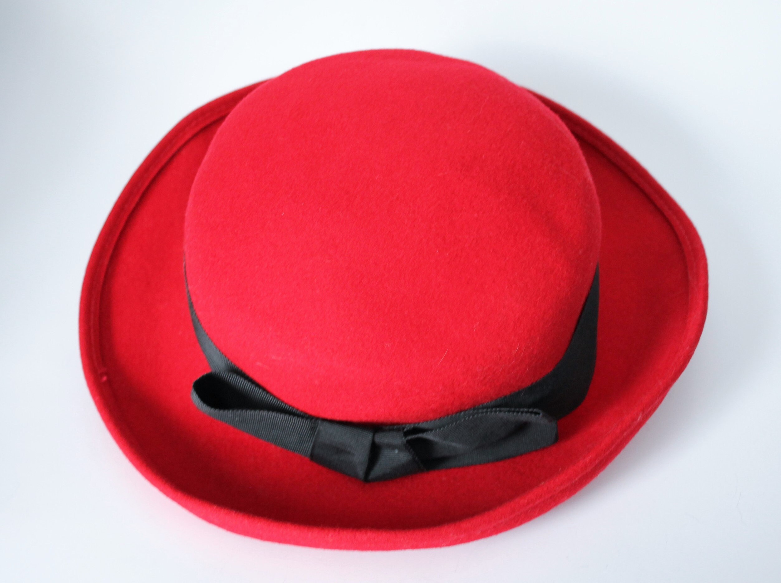 Importina red brimmed hat vintage Importina Hats - Etsy main image 2