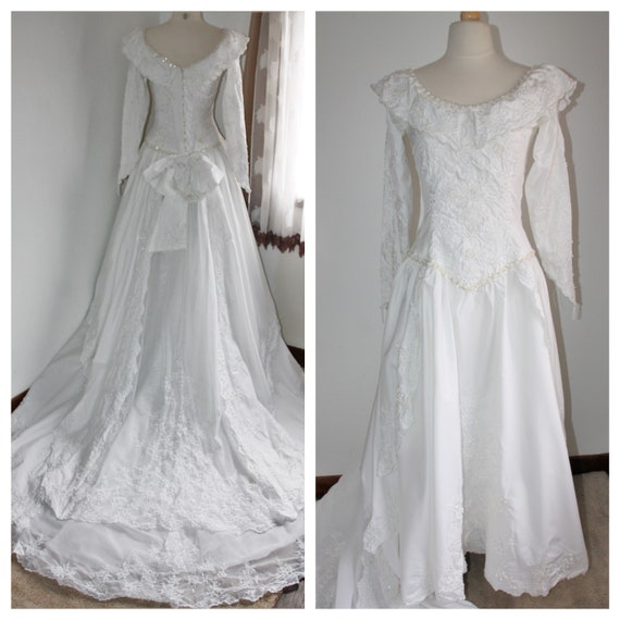 Vintage Wedding Dress Noivas Rosemary Size Medium | Etsy