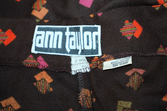 Vintage 70's Mini Skirt Ann Taylor Brown Orange - image 8