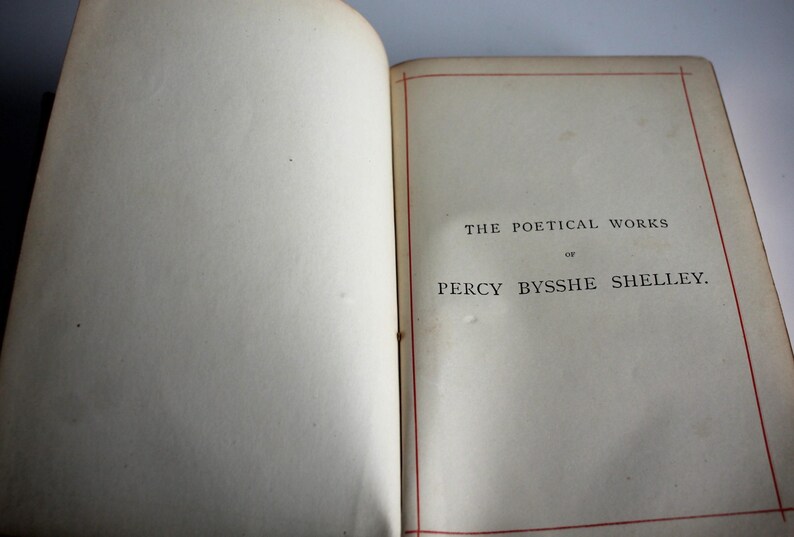 Antique Poetry Book Poetical Works of Percy Bysshe Shelley Frederick Warne 1891