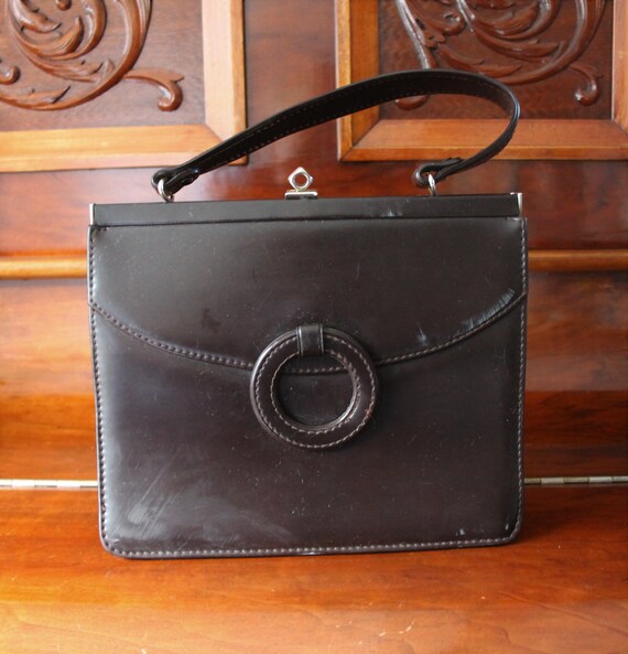 Vintage 1940's Brown Leather Purse