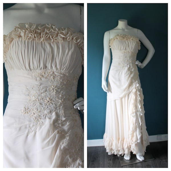 Beige Wedding Dress Etsy