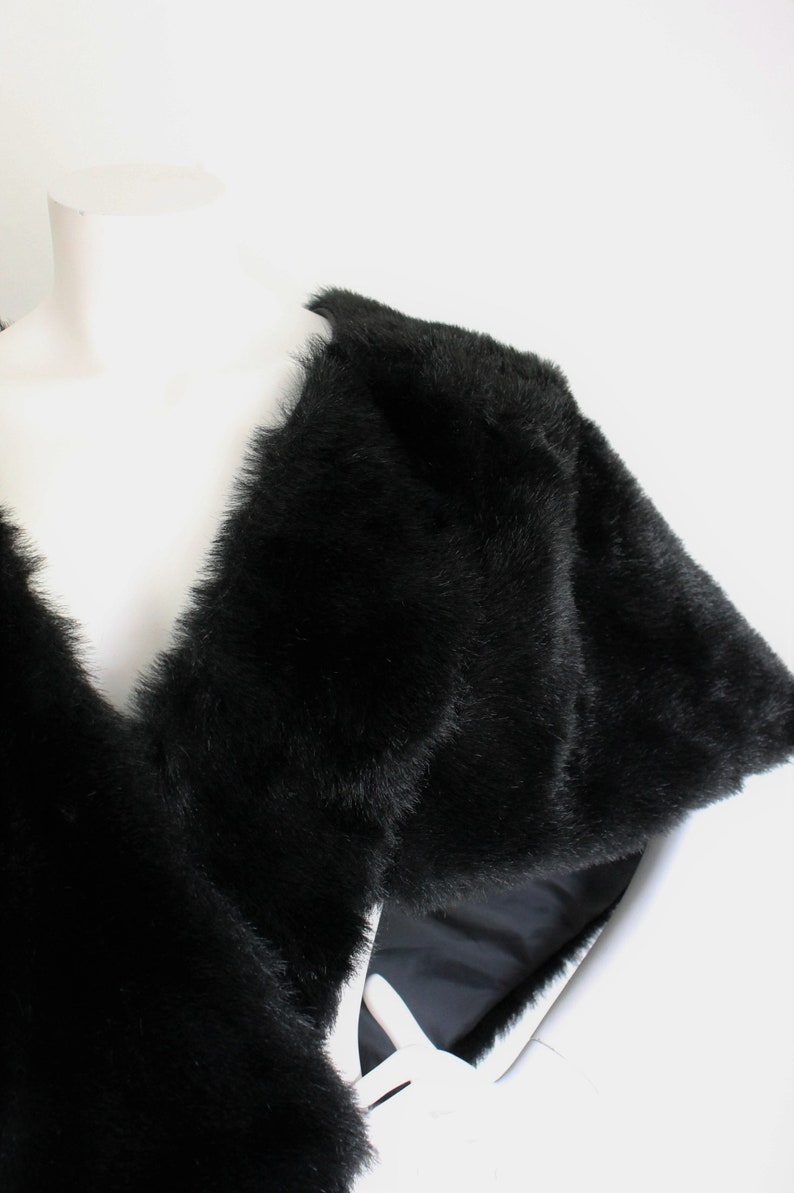 Faux Black Fur Shoulder Wrap | Etsy