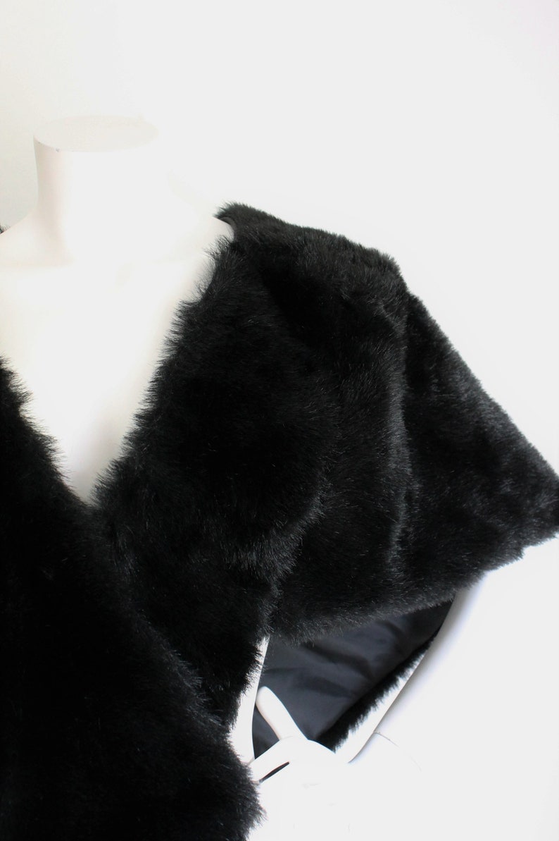 Faux Black Fur Shoulder Wrap Etsy