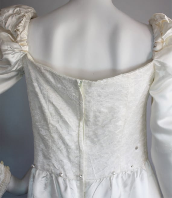 Satin Sheath Wedding Dress, Detachable Train, Siz… - image 7