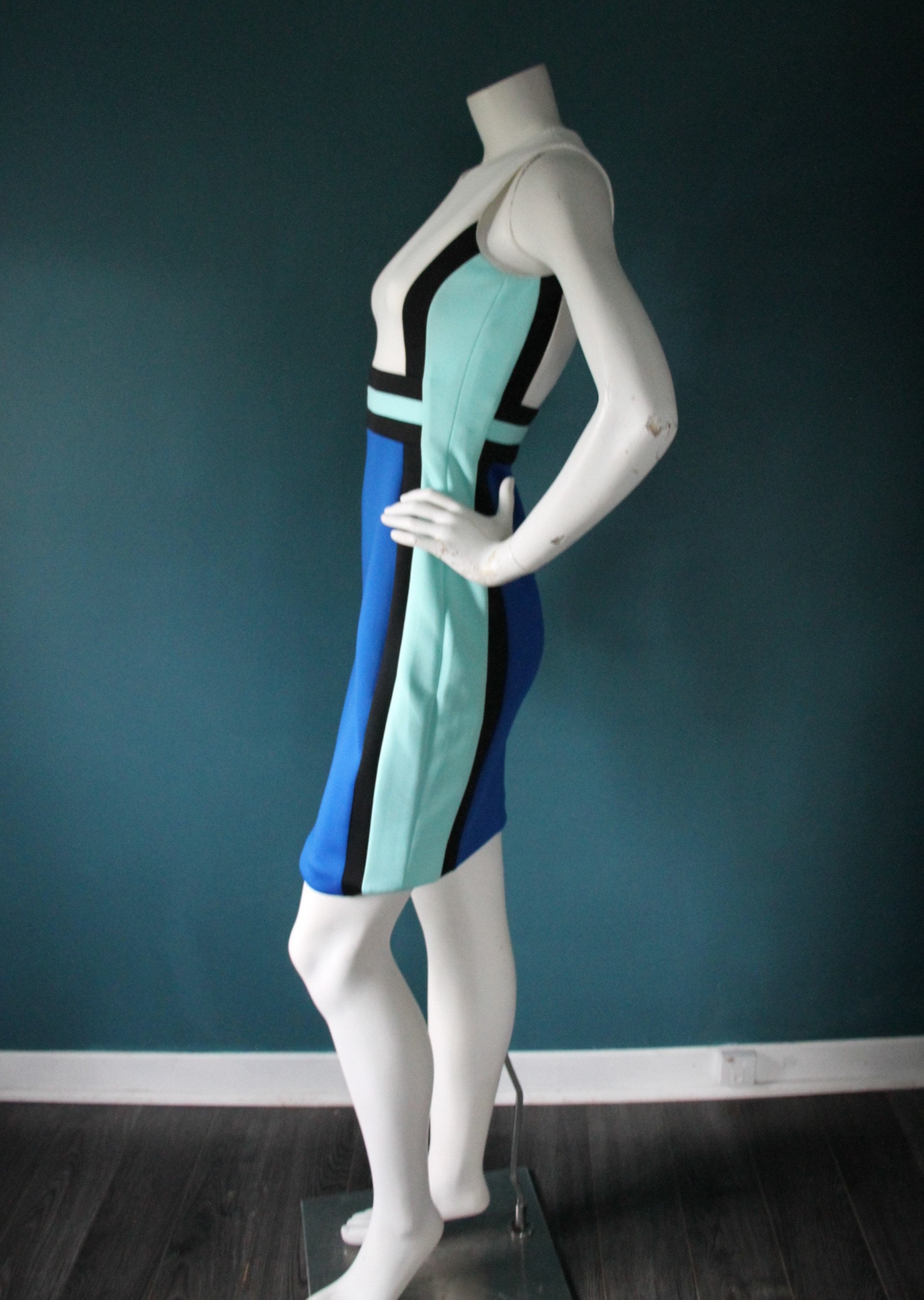 Calvin klein blue and white dress on sale