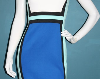 calvin klein dress blue and black Calvin Klein 6P blue black textured sleeveless dress Reticketed NEW MSRP $79.99