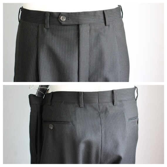 Vintage Charcoal Pinstripe Suit, Chaps Ralph Lauren, 42L - Etsy