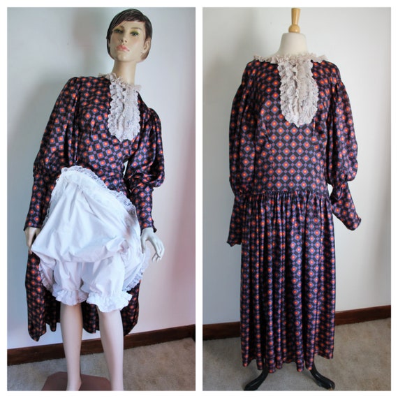 Historical Costume Dress with Petticoat Bloomers