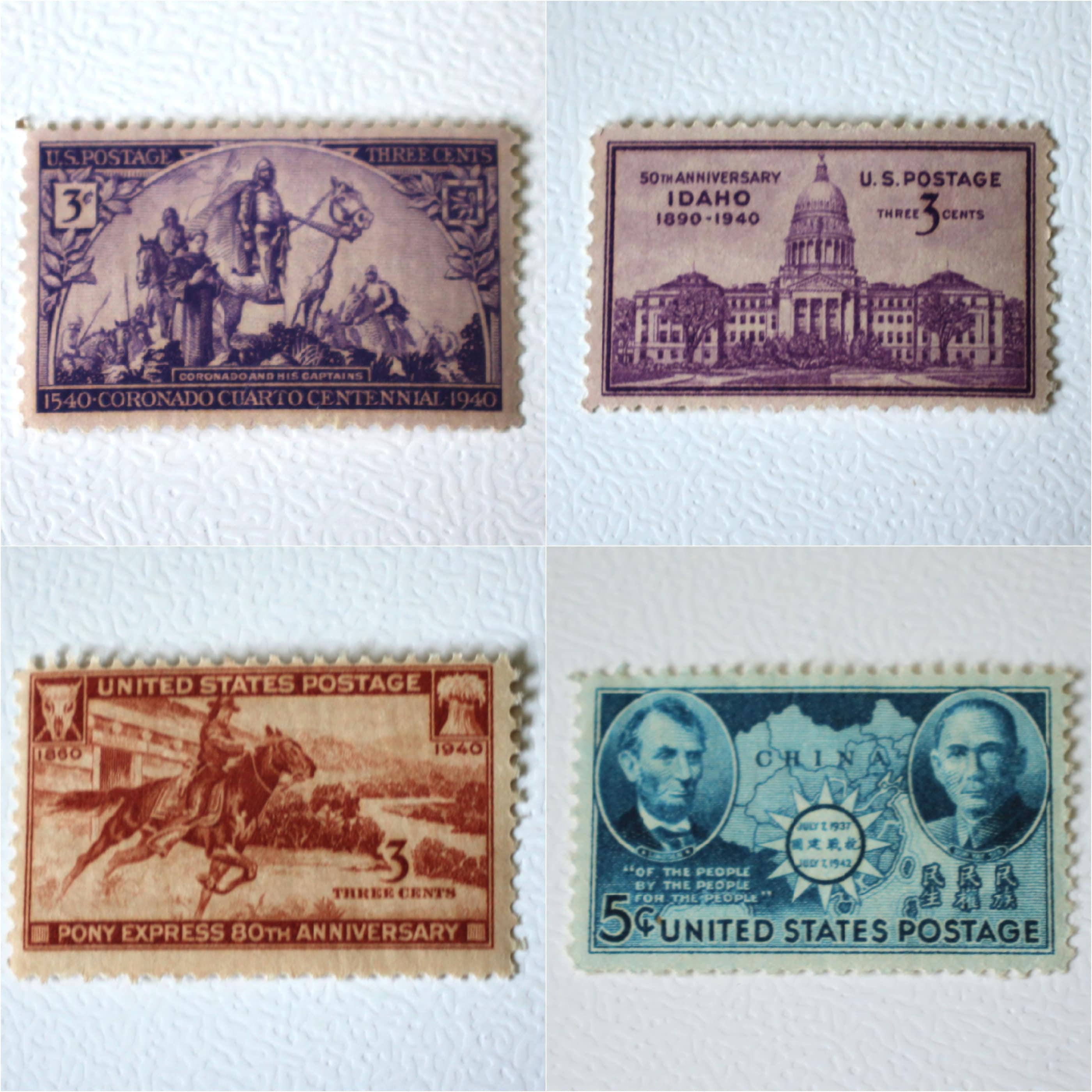 アメリカ合衆国切手セット 1940年から1943年 州制 戦争 防衛 ポニー