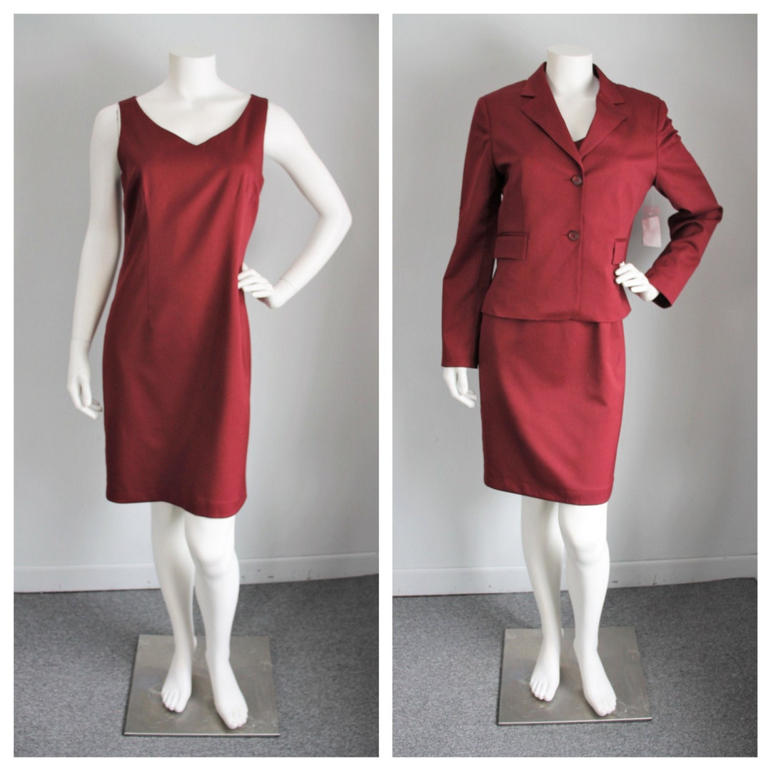 Plus Size Pants Suit for Women Maroon Creased Trousers and Jacket Oversize  Blazer Burgundy Two Piece Matching Set 