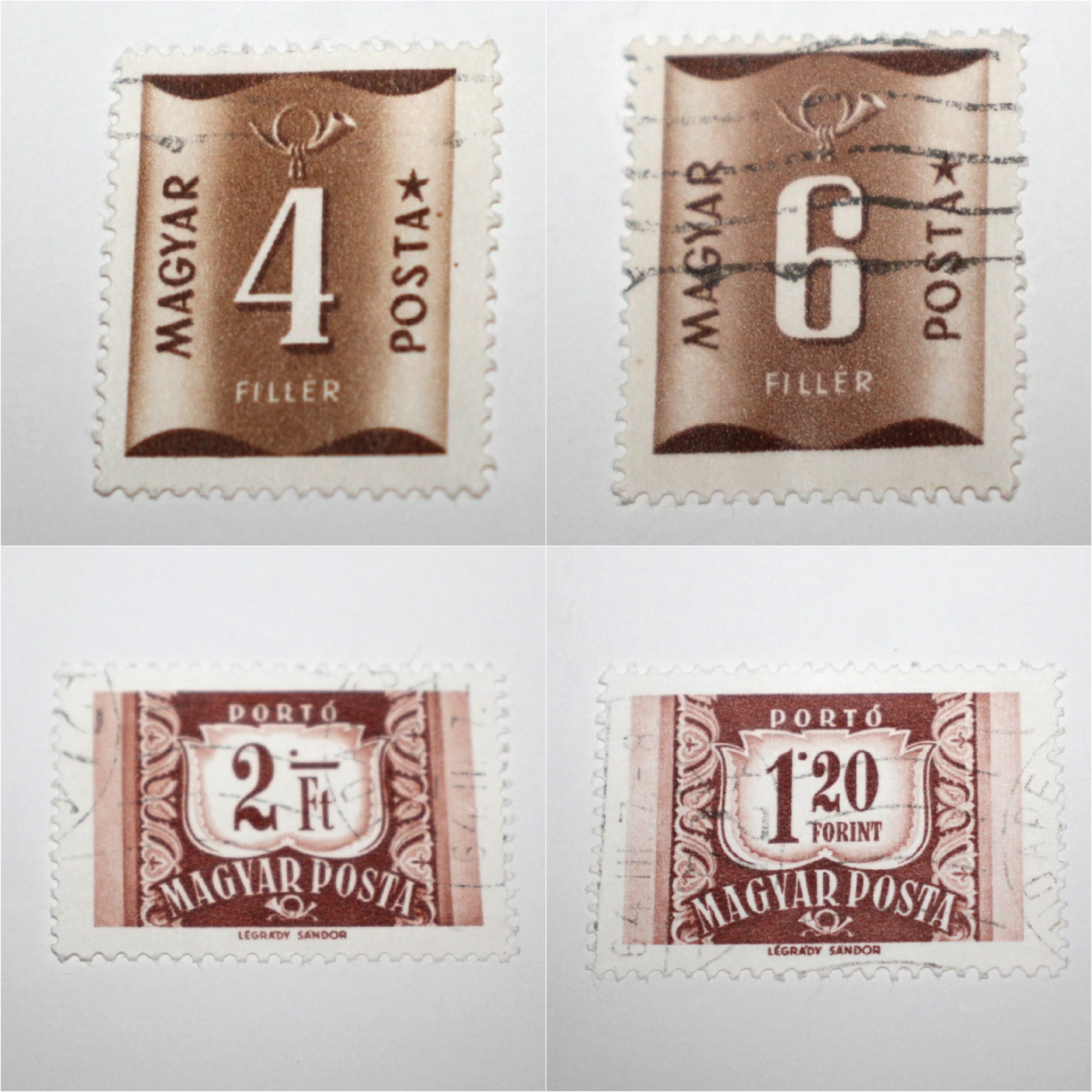 ハンガリー 郵便料金未払い切手セット 1922年から1965年 紋章 郵便角