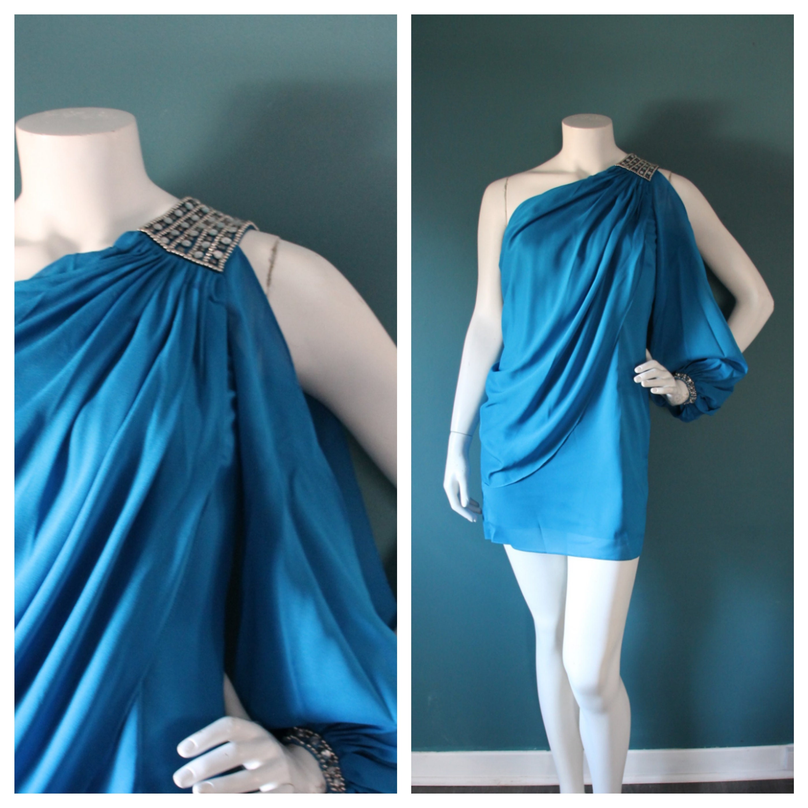 Vintage Blue Cocktail Dress Laundry 