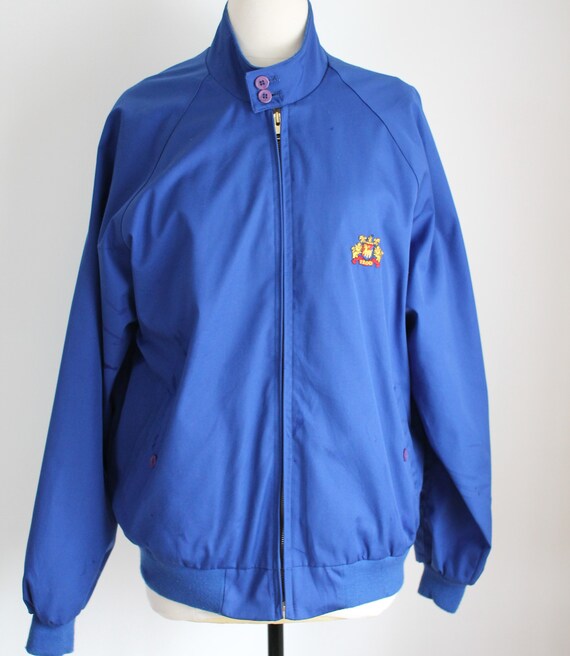 Blue Jacket Izod Bomber Style - Etsy Israel