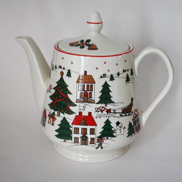 Christmas Teapot Etsy