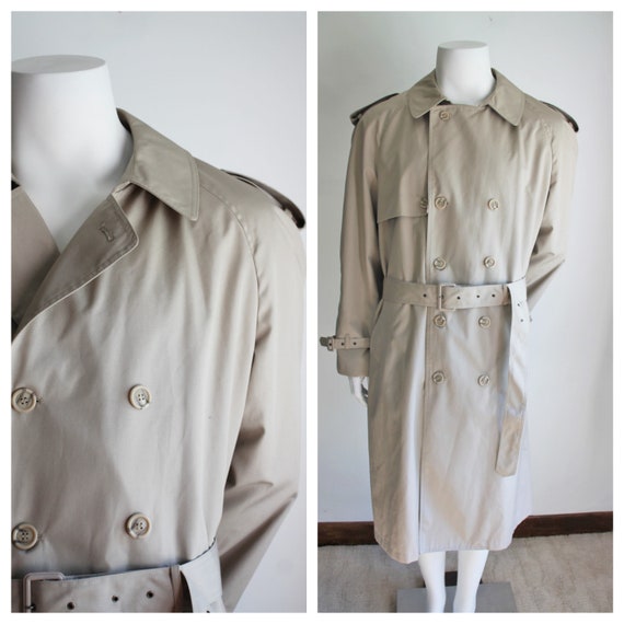 1980's Trench Coat by Moores Zip Out Lining 42 Regular - Etsy