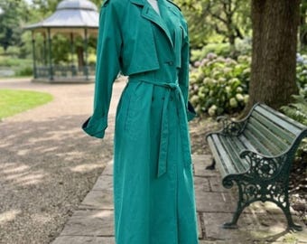 Vintage Green Trench Coat Size 7/8 All Weather 1980's