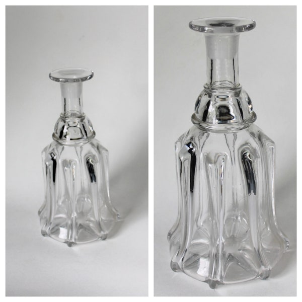 Antique Glass Decanter Bell Pillar Shape, Circa 1850's