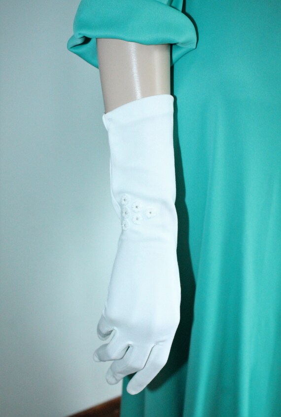 Long White Formal Gloves , Nylons by Austin, Size… - image 8