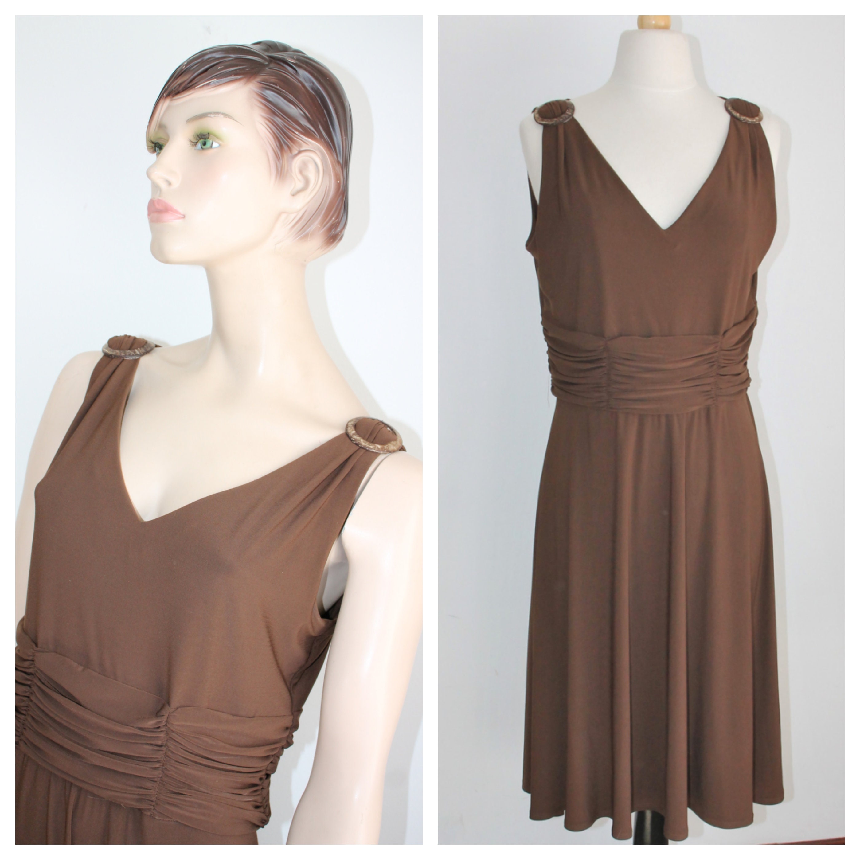 Sleeveless Brown Dress by Jolibel Size 4 Etsy