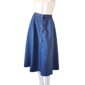 Vintage-Denim-Look Knopfleiste Rock Tan Jay PV Petite