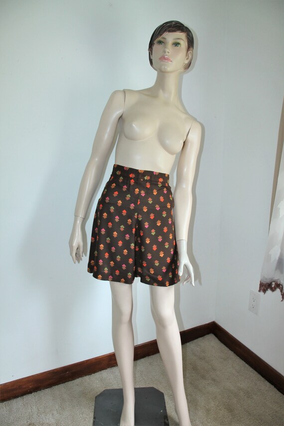 Vintage 70's Mini Skirt Ann Taylor Brown Orange - image 7
