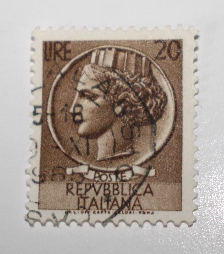 イタリアシラキュース200リラ使用済切手 イタリア 切手セット シラキュース コイン 1950 年代 - Etsy 日本