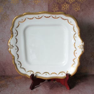 White Gold Serving Cake Sandwich Plate Paragon Star 1920&#39;s