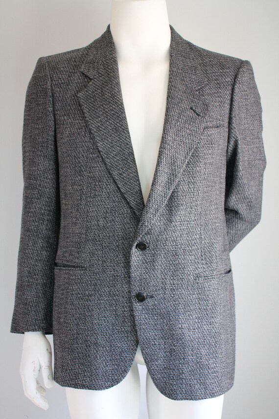 Vintage 80's Sport Coat, Pierre Cardin, Grey Wool… - image 2